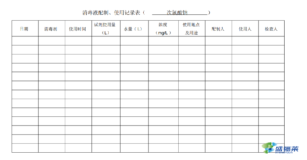 次氯酸钠的投放量