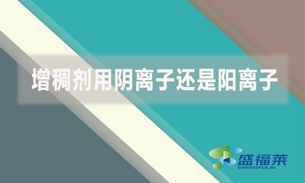 聚丙烯酰胺增稠剂用阴离子还是阳离子的？