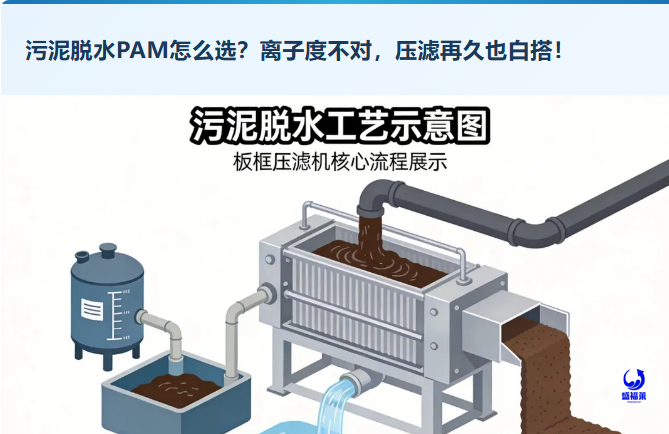 污泥脱水PAM怎么选?离子度不对,压滤再久也白搭!